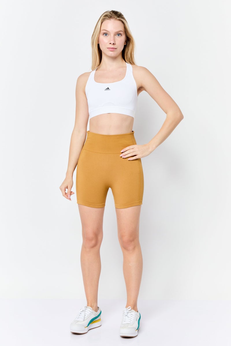 Adidas x Ivy Park Women Sportswear Fit Training Shorts, Brown - Image 4